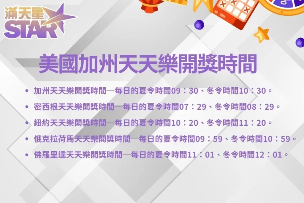 美國加州天天樂 天天樂拖牌 天天樂賠率